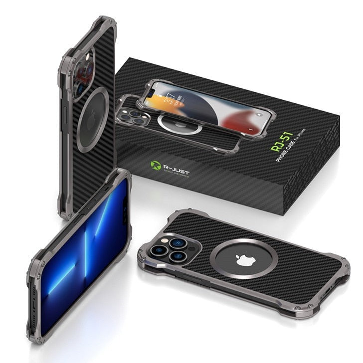 R-JUST Carbon Fiber Metal Case For iPhone - Premium Mobile Phone Cases from R-Just - Just $36.00! Shop now at Dressmycell.com R-JUST Carbon Fiber Metal Case For iPhone - Premium Mobile Phone Cases from R-Just - Just $36.00! Shop now at Dressmycell.com